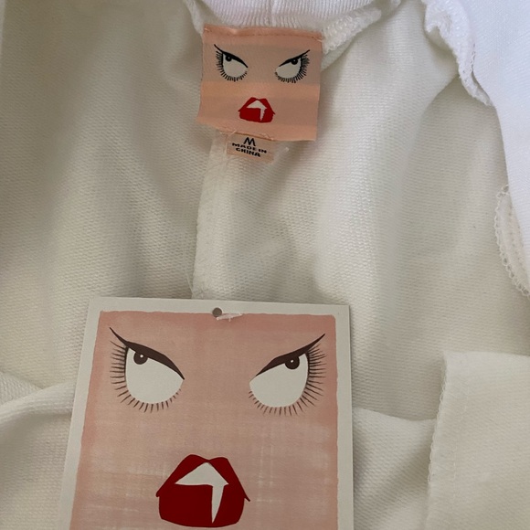 Women’s White French Terry Bradley Mischa Joggers Size Medium - Picture 4 of 6